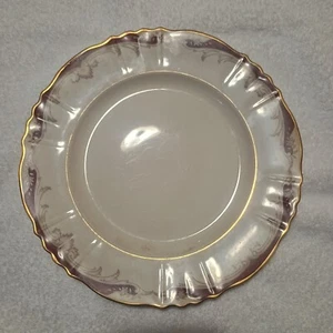 Syracuse China Plates Radcliffe Rimmed 10 Inch Gold Trim Federal Shape - Picture 1 of 7