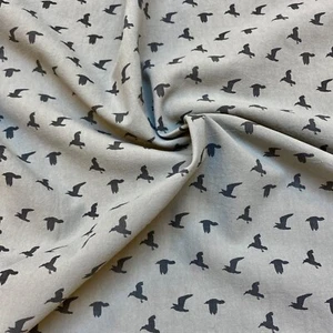 1168. Pájaros sobre carbón, tela 100% algodón precio por 1/2 metro, 140 cm de ancho - Imagen 1 de 4