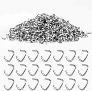 650PCS Galvanized Hog Rings for Upholstery, Fencing, Animal Cages 3/8" - Picture 1 of 7