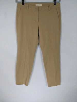 Michael Kors Khaki Chinos Tan 10 Petite 10P Straight Leg Pockets Skinny Tapered - Image 1 of 4