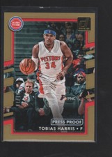 TOBIAS HARRIS 2017-18 PANINI DONRUSS GOLD PRESS PROOF CARD #42  /10