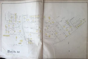 ORIGINAL 1885 MALDEN, MA, FERRYWAY, MAIN STREET HORSE RAILROAD, PLAT ATLAS MAP - Picture 1 of 3