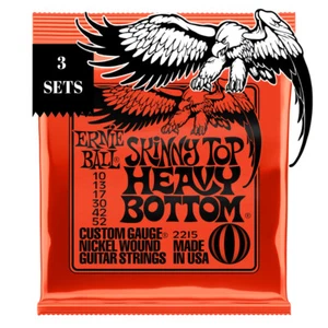 3 Sets Ernie Ball Skinny Top Heavy Bottom Nickel Wound Electric Guitar Strings - Picture 1 of 3