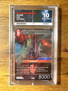 Final Fantasy TCG Hidden Legends Opus 24 Clive 24-005L *FOIL* - Ace Graded 10 L2 - Picture 1 of 2