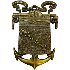 Antique Nautical Marine Anchor Chain Seagull Wall Plaque Scientia Et Pax - Picture 1 of 24