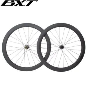 BXT Voll Kohlefaser Clincher Röhrenförmig 700C Scheibenbremse Rennrad Radsatz - Bild 1 von 9