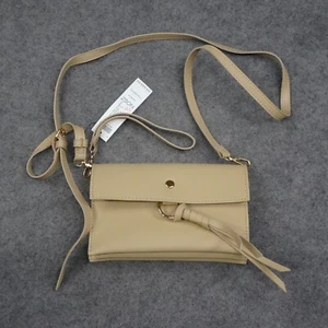 Chicos Handbag Womens Beige Crossbody Fold Over Tassel Convertible Bag Zip Up - Picture 1 of 16