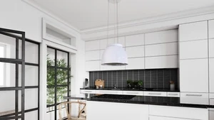 Airforce Restyled Luna 45cm Island Cooker hood in Pearl White with Slim LED Ligh - Picture 1 of 2