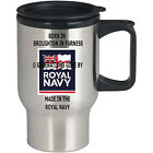 BORN IN BROUGHTON IN FURNESS MADE IN THE ROYAL NAVY TRAVEL MUG