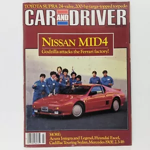 Car And Driver Magazine, March 1986 - Nissan MID4, Integra, Excel GL Test, Supra - Foto 1 di 11