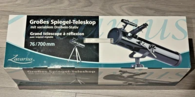 Großes Spiegel-Teleskop 76/700 mit variablem Dreibein-Stativ - Bild 1 von 2