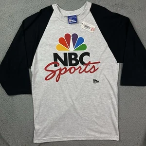 Vintage NBC Sports T Shirt 3/4 Sleeves Pro Player Sz L NOS - Picture 1 of 10