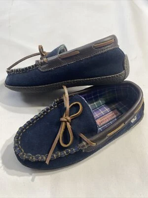 Vineyard Vines Boys Navy Blue Leather Upper Lined Mocassins 3M (not Toddler) - Image 1 of 4