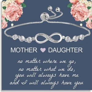 Mothers Day Gift Infinity Bracelet Present For Mum Mummy Mam Gifts From Daughter - Picture 1 of 13