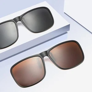 NEW Clip On Sunglasse Flip up Glasses Polarized Photochromic UV Sunglasses I8H8 - Picture 1 of 20