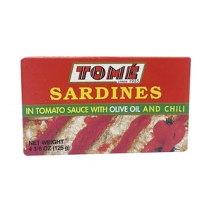 Tome Sardines In Tomato Sauce with Olive Oil & Chili 125g - 1 Pack - Picture 1 of 3