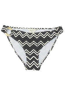 Ladies Sizes 6 10 16 18 Bikini Bottoms Monsoon Chevron Stripe Ring Side Hipster - Picture 1 of 6