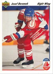 1991-92 Upper Deck Hockey Josef Beranek Rookie Canada Cup #17