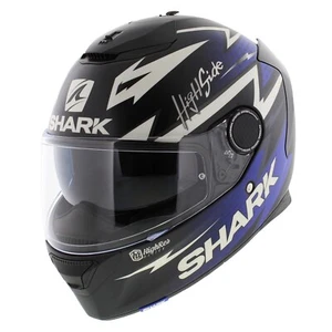 Shark Spartan 1.2 Spartan Adrian Parassol Black Blue Full Face Motorcycle Helmet - Picture 1 of 15