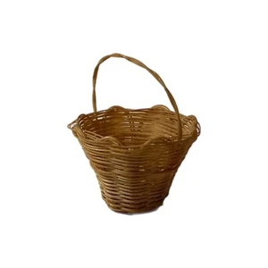 Tan Tiny Basket Miniature Dollhouse - Picture 1 of 5