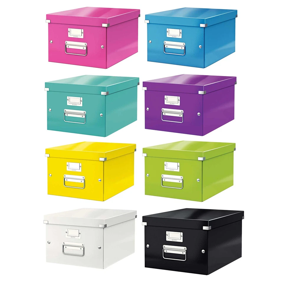 Leitz 6044 Aufbewahrungsbox Archivbox mit Deckel Click & Store, mittel (für A4) - Bild 1 von 1