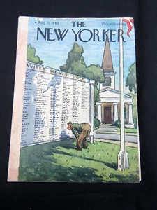 New Yorker Magazin 11. August 1945 Lesen der Ehrenrolle Dunn, Zweiter Weltkrieg - Bild 1 von 4