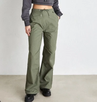 Pantalones de pierna ancha para mujer Calvin Klein talla 6 nuevos con etiquetas verdes informales bolsillos tiro alto  Foto 1 de 4