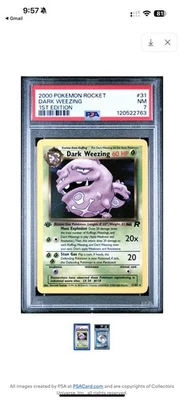 2000 Pokémon Rocket Dark Weezing 1st Edition #31 Psa 7 - Image 1 of 2