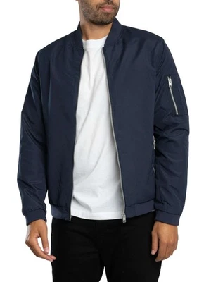 Jack & Jones Men's Rush Bomber Jacket, Blue - Image 1 of 4