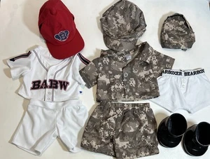 Build A Bear Militär Soldat tarnfarbene Uniform & Baseballuniform Unterwäsche Stiefel - Bild 1 von 17