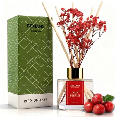 Reed Diffuser Set - 3.38 fl oz Red Berries Premium Scented Oil with Preserved... - Image 1 of 4