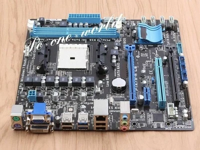 ASUS F1A75-M LE Socket FM1 DDR3 AMD A75 USB 3.1 SATA 6Gb/s DVI VGA Motherboard - Image 1 of 4