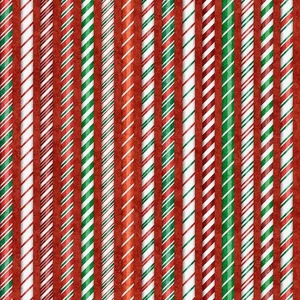 Quilting Treasures - Holly Jolly - Candy Cane Stripe - Red, Fabric BTY - Picture 1 of 6