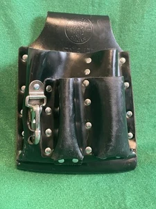 KLEIN TOOLS 5164T Black,Tool Pouch,Leather 2DGU3 - Picture 1 of 22