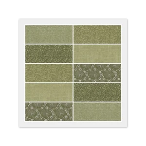 Paquete de Dijes - 40) Cuadrados de 5" x 5", Tela de Algodón 100% Acolchado, VERDE OLIVA SALVIA - Imagen 1 de 6
