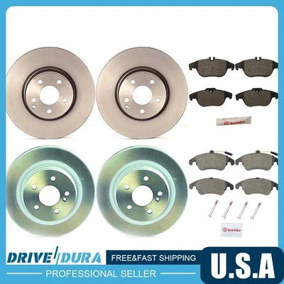 Juego de pastillas de freno de disco delanteras traseras rotor de freno de disco para Mercedes-Benz C300 2013-2014 Foto 1 de 4