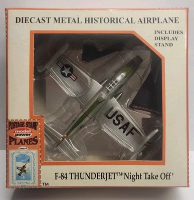 Model Power Postage Stamp F-84 Thunderjet "Night Take Off" Historic Airplane - Image 1 of 4