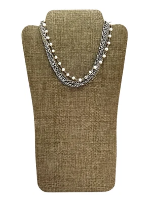 Collar de perlas David Yurman de plata de ley de oro de 18 quilates de 16 pulgadas Foto 1 de 4