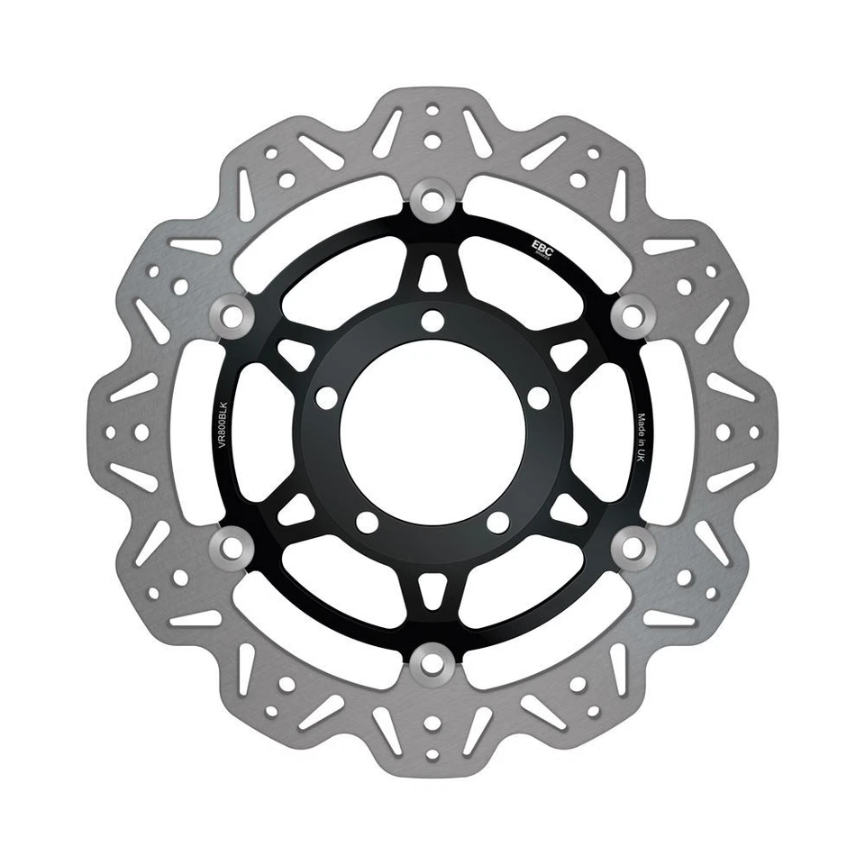 EBC Float Vee Rotor FR BLK Hub FRHS for Triumph Daytona 675 Nissin F 2013 - 2017 - Image 1 of 1