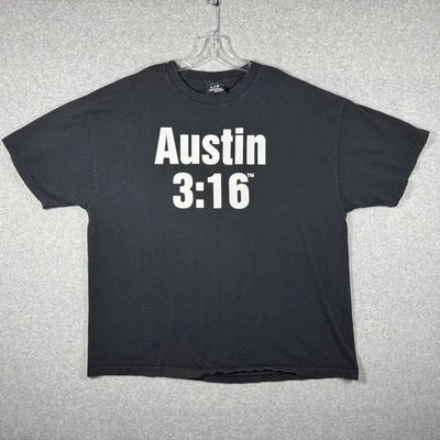 Camiseta De Colección Stone Cold Steve Austin 3:16 Calavera Años 90 Lucha Negra XXL Foto 1 de 4