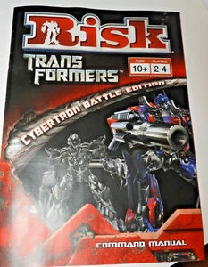 RISK Transformers Cybertron Battle Edition Game Replacement Instruction Booklet - Picture 1 of 2
