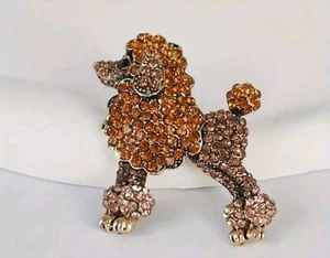 Poodle Pin dog Brooch Pin Fashion jewelry NEW Free Ship 2 inch - Picture 1 of 1