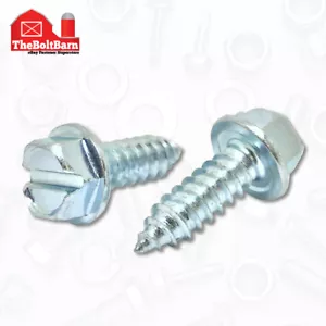CAR DEALER LICENSE PLATE SCREWS SLOTTED HEX HEAD SELF TAPPING - BULK 2700 PCS - Picture 1 of 1