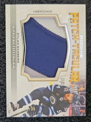 22-23 Upper Deck Premier Rookie Patch-Tacular  Chest Logo Dylan Samberg RPT-DS - Image 1 of 2