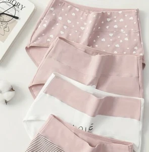 4pcs Soft and Comfortable High Waist Ladies Size 12 Print Briefs for Women's - Picture 1 of 6