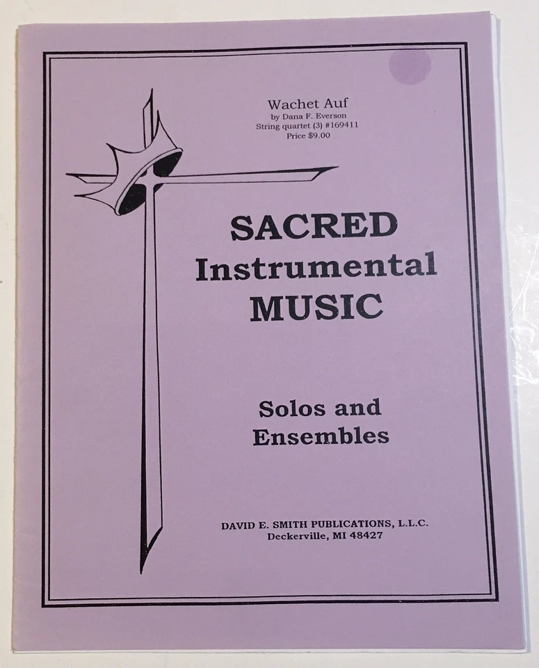 Sacred Instrumental Sheet Music Wachet Auf Sleepers Awake David E. Smith Strings - Image 1 of 3