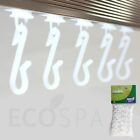 ECOSPA Replacement Shower Curtain Hooks Pack Fits Glider Rail Tracks WHITE