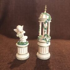 Franklin Mint “The Gods Of Mythology” Cherub And Gazebo Chess Piece Figurines