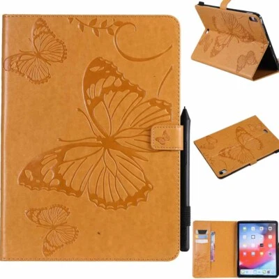 Funda con soporte de cuero abatible en relieve para iPad 7º 6º 5º 4º Generación Mini/Aire/Pro Foto 1 de 4