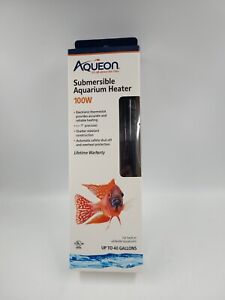 NEW Aqueon Submersible Aquarium Heater 100W Up to 40 Gallons Fresh or Saltwater